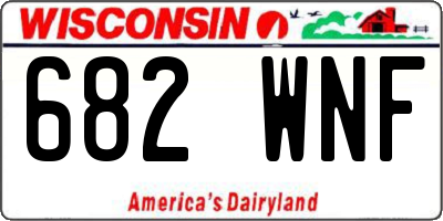 WI license plate 682WNF