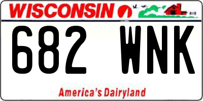 WI license plate 682WNK
