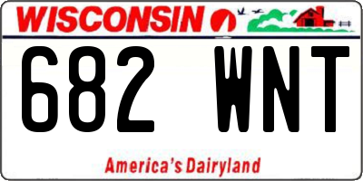 WI license plate 682WNT