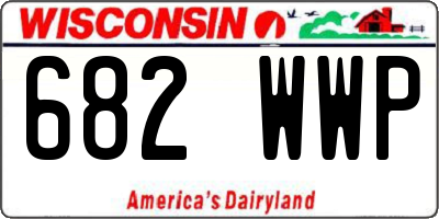 WI license plate 682WWP