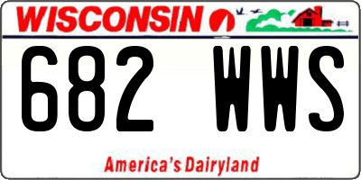 WI license plate 682WWS