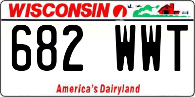 WI license plate 682WWT