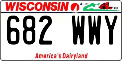 WI license plate 682WWY