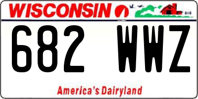 WI license plate 682WWZ