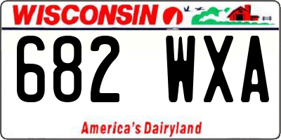 WI license plate 682WXA