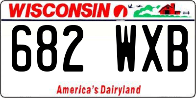 WI license plate 682WXB