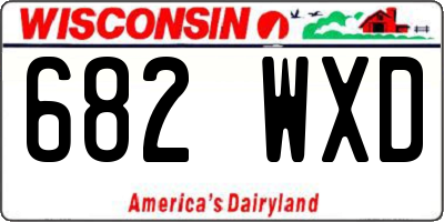 WI license plate 682WXD