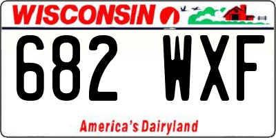 WI license plate 682WXF