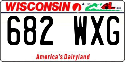 WI license plate 682WXG