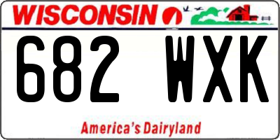 WI license plate 682WXK
