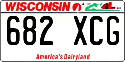 WI license plate 682XCG