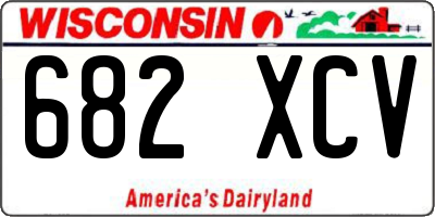 WI license plate 682XCV