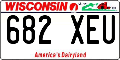 WI license plate 682XEU