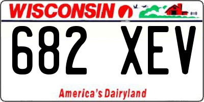 WI license plate 682XEV
