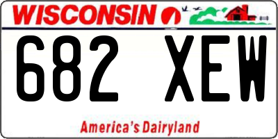 WI license plate 682XEW
