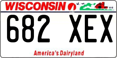 WI license plate 682XEX