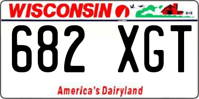 WI license plate 682XGT