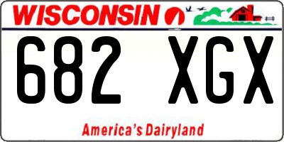 WI license plate 682XGX
