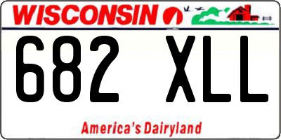 WI license plate 682XLL