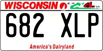 WI license plate 682XLP