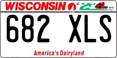 WI license plate 682XLS