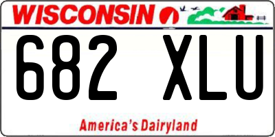WI license plate 682XLU