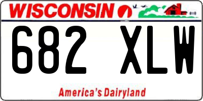 WI license plate 682XLW