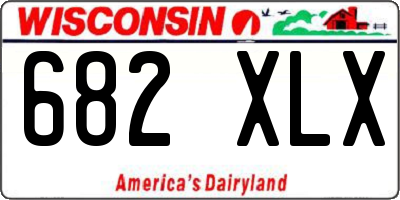 WI license plate 682XLX