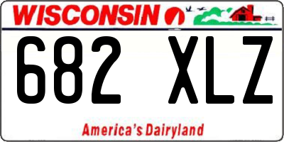 WI license plate 682XLZ