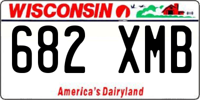 WI license plate 682XMB