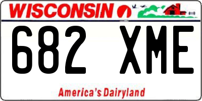 WI license plate 682XME