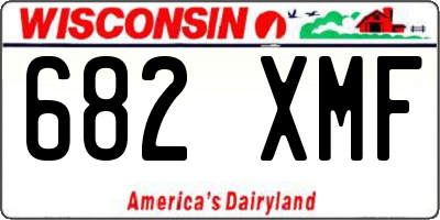 WI license plate 682XMF