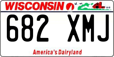 WI license plate 682XMJ