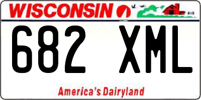 WI license plate 682XML
