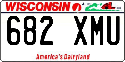 WI license plate 682XMU