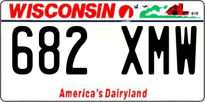 WI license plate 682XMW