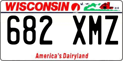 WI license plate 682XMZ