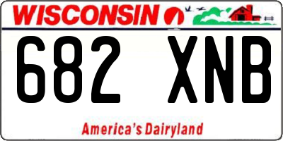 WI license plate 682XNB