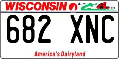 WI license plate 682XNC