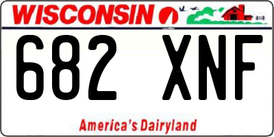 WI license plate 682XNF