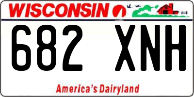 WI license plate 682XNH