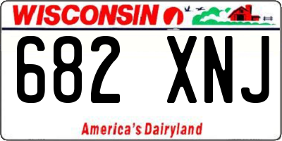 WI license plate 682XNJ