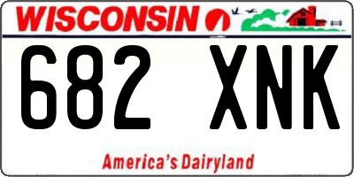 WI license plate 682XNK