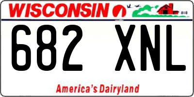 WI license plate 682XNL