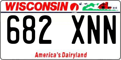 WI license plate 682XNN