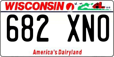 WI license plate 682XNO