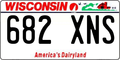 WI license plate 682XNS