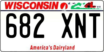 WI license plate 682XNT