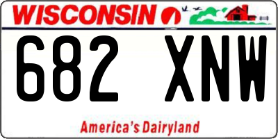 WI license plate 682XNW