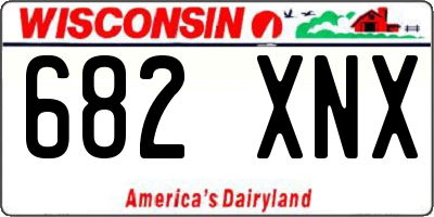 WI license plate 682XNX